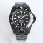 Rolex Deepsea 44mm 3135 Movement Black Face Black Band Men Watch